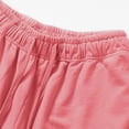 thumbnail image 4 of FcBaudy Mens Shorts, Shorts Men Men's Solid Color Fashionable Casual Washed Loose Pocket Drawstring Waist Sports Running Shorts Man Polyester Trousers, 4 of 7