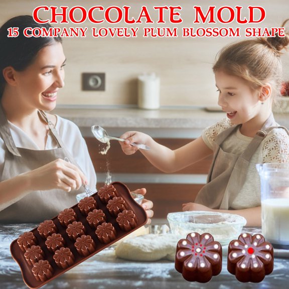 Moule de Cuisson en Silicone Bricolage Grilles de Chocolat Tournesol pour Chocolat Cuisson Joueur Saint-Valentin Chocolat Bonbon compatible avec Machine Bonbons en Vrac Chocolat Petit Moule Rond de Cuisson pour Friteuse à Air Chaud