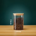 thumbnail image 1 of Square Kitchen Clear Glass Jars Large Durable Storage Jar for Candy Cookie Snacks, 1 of 2