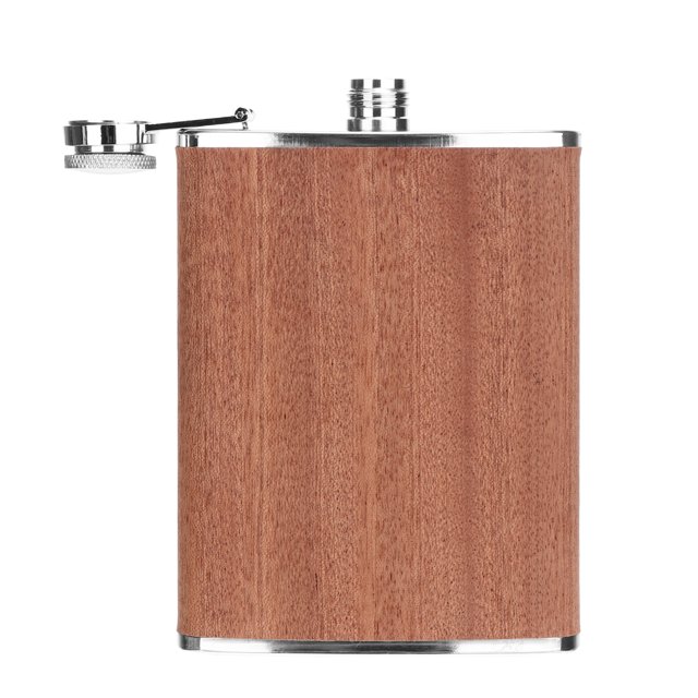 Miangastore Flat Flask Light Brown Pu Leather 1Pcs 5.5x3.7in