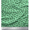 thumbnail image 1 of Soimoi Green Heavy Canvas Fabric Bicycle Transport Decor Fabric Printed Yard 58 Inch Wide, 1 of 2