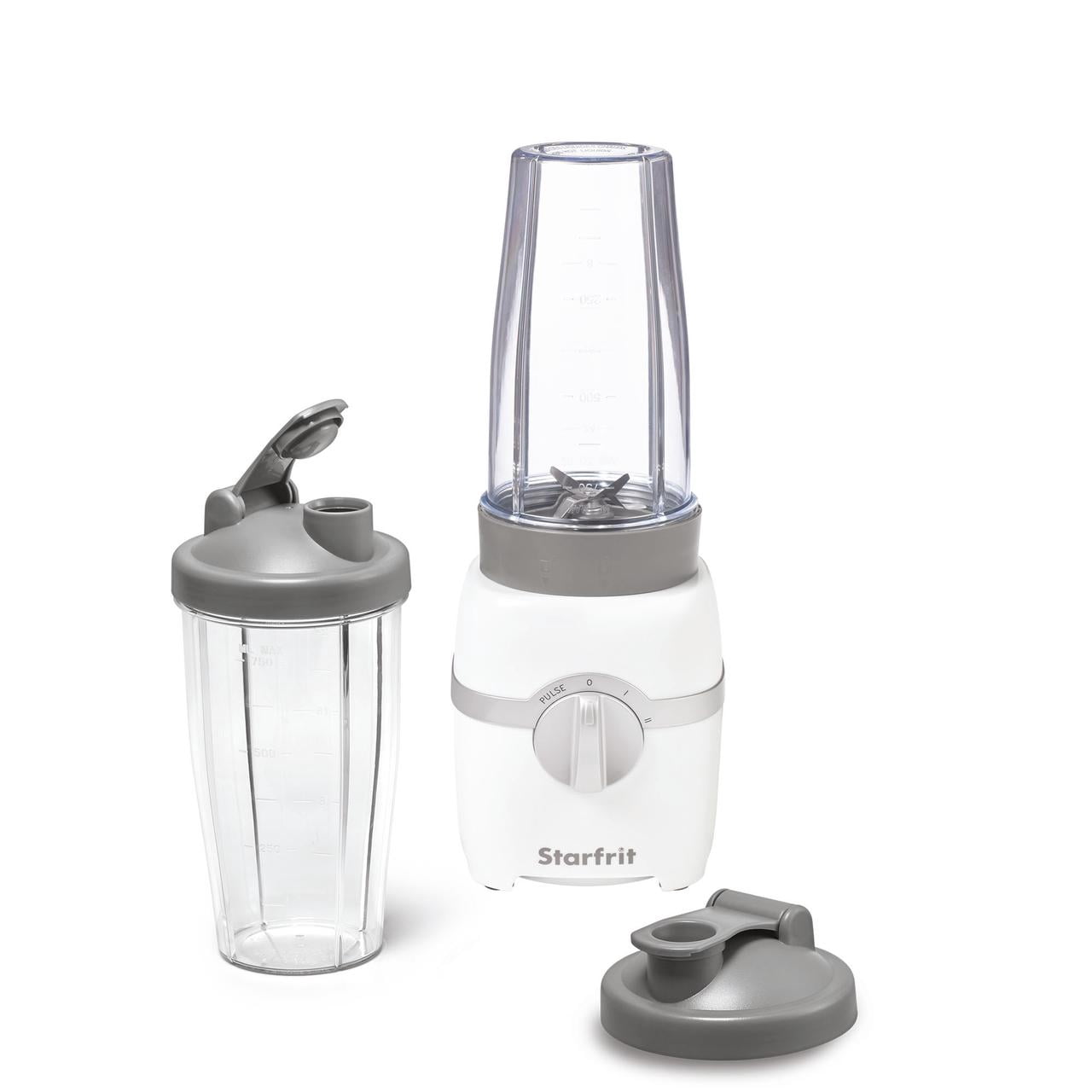 Starfrit Personal Blender 6PC Set, 300W, Stainless Steel Blade, 2 x 828 ml Cups, High Low and Pulse Modes, Perfect for Smoothies and Ice Crushing