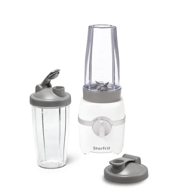 Starfrit Personal Blender 6PC Set, 300W, Stainless Steel Blade, 2 x 828 ml Cups, High Low and Pulse Modes, Perfect for Smoothies and Ice Crushing
