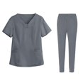 thumbnail image 4 of Tachiuwa Female Scrub Set Classic Short Sleeved Elastic Waist Soft Nurse Work Clothes S, 4 of 9