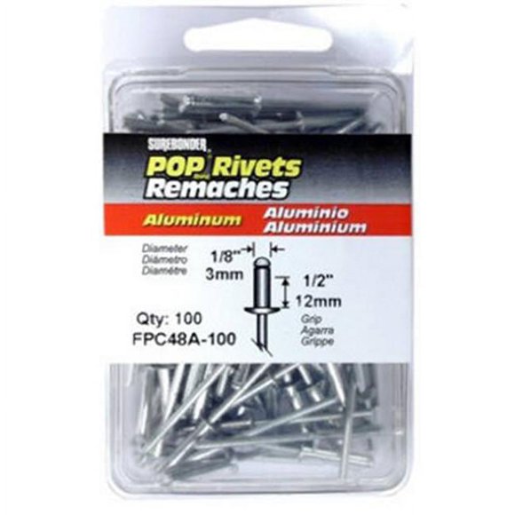 FPC FPC48A-100 Surebonder 100 Pack Long Aluminum Rivet
