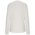 thumbnail image 4 of Yuyuzo Womens Long Sleeve Fall Tops Half Button V Neck Loose Fitted Shirts Comfy Textured Blouses, 4 of 5