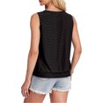 thumbnail image 5 of Liquidation! Hauts Grande Taille pour Femmes, Blouse à Manches Courtes d'Été pour Femmes, Haut Décontracté Ample Sans Manches à Col Rond, 5 of 5