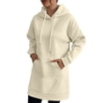 thumbnail image 2 of Timegard Sweatshirts for Women Long Sleeve Hoodies Mid Length Pullover Casual Comfy Dress with Pockets, 2 of 8