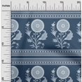 thumbnail image 2 of oneOone Polyester Spandex Bleu Sarcelle Tissu Maxican Floral Robe Tissu Tissu Imprimé par la Cour 56 Pouces de Large, 2 of 4