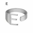 thumbnail image 1 of CUITING Bague Mode Ajustable Initiale Alphabet Lettre A-Z Bagues pour Femmes Bijoux-Argent C, 1 of 9