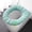 Green#20, variant on Solid-Colour Toilet Seat Cushion, Comfortable and Warm Cover with Stretchable Design, Hygienic Protector for Standard Round or Elongated Toilets, Easy to Clean