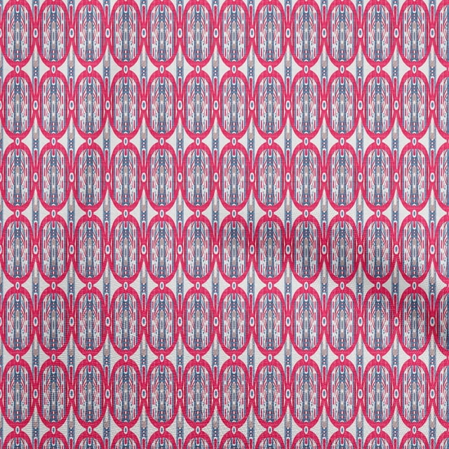 oneOone Rayon Fuschia Pink Fabric Geometric Dress Material Fabric Print Fabric By The Yard 56 Inch Wide