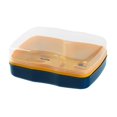 thumbnail image 1 of Dust-proof Lid Soap Box Soap Dish with Dual Compartments Dust-proof Lid Double Layers Quick Drain Countertop Modern Kitchen Bathroom Shampoo Bar, 1 of 1