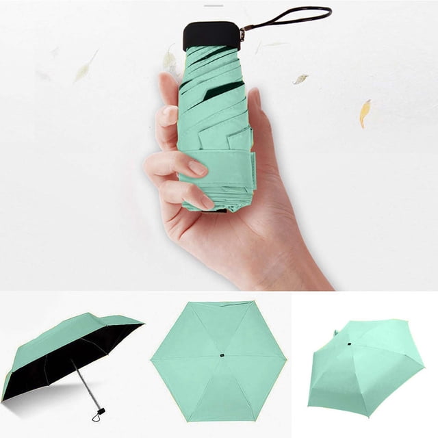 Dvkptbk Compact Travel Umbrella, Starrys Umbrella, Windproof Stick Umbrella Anti- Protection Umbrella - Black Friday