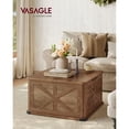 thumbnail image 3 of VASAGLE Table Basse de Style Champêtre avec Rangement, Table Basse Carrée pour Salon, Table Centrale avec Couvercles Rabattables, 3 of 6