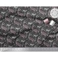 thumbnail image 2 of Soimoi Gray Georgette Viscose Fabric Deer Animal Decor Fabric Printed Yard 42 Inch Wide, 2 of 3