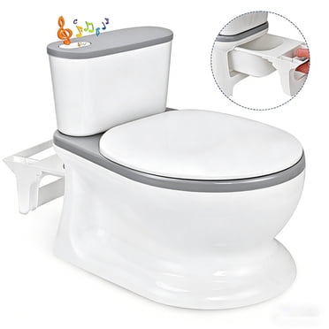 Petit Pot d'Entraînement pour Tout-Petit, Seau à Tirer pour un Nettoyage Facile, Toilette Réaliste avec Son de Rinçage, Rangement pour Mouchoirs et Coussin Rembourré Doux pour 1 à 6 Ans