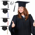 thumbnail image 3 of LOVEVER Chapeau de Collation des Grades Unisexe pour Adulte avec Franges pour Collège & École 4 - Col-, 3 of 8