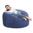 thumbnail image 1 of 4ft Bean Bag Chair,Giant Velvet Cover Bean Bag for Adults, Teens, Foam Filled Bean Bag Chairs, Big Beanbag Chair Round Soft Lazy Bean Bag Sofa for Living Room ﻿ ﻿ ﻿, 1 of 7