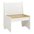 thumbnail image 1 of Linon Banc Dossier Petit en Bois Delk 2 Tons en Miel et Blanc, 1 of 18