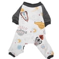 thumbnail image 2 of Fosa Pet Pajamas, Spaceship Pattern Puppy Bodysuits Cartoon Dog Jumpsuit For Spring Autumn, 2 of 8