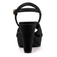 thumbnail image 3 of BLISSFUL STEP Women's Strap Platform Chunky Heel Slingback Sandals, 3 of 7