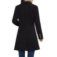 thumbnail image 3 of INSPIRE CHIC Manteau Mi-Long pour Femme à Simple Boutonnage à Revers Cranté, 3 of 6