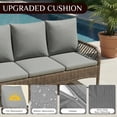 thumbnail image 3 of AECOJOY Rattan Patio Conversation Set with 3 Seater Sofa, Dark Gray, 3 of 5