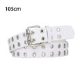 thumbnail image 1 of Langgg Ceinture Punk Boucle All Trend All Match pour Jeans Femmes Ceinture Intemporelle Résistante à l'Usure Blanc 105cm 2Set, 1 of 6