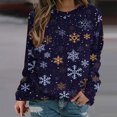 thumbnail image 1 of Sweatshirt de Noël pour Femmes 2023 Mode Imprimé Manches Confortable Respirant Col Rond en Solde, 1 of 5