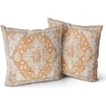 thumbnail image 1 of Yellow Boho Throw Pillow Covers Set of 2 Monaco Rug Carpet Double Sided Pattern Cotton Soft Pillow Case Cushion Cover Pillowcase for Garden Couch Sofa Bed Decorative 18x18 inch, 1 of 5