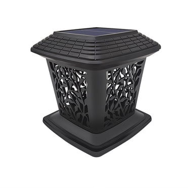 Lumières Solaires pour Capuchons de Poteau, Lumière de Clôture Extérieure pour Patio, Jardin, Portail, Escalier, Porche, Terrasse 5,9 Po x 6,1 Po Flamme Blanc Chaud Ou DEL Colorées