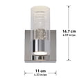 thumbnail image 5 of Artika Ratio Modern LED Wall Sconce Light Fixture, Chrome, 5 of 5