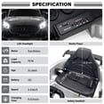 thumbnail image 4 of VOLTZ TOYS Licensed Mercedes-Benz AMG GTR 12V Kids Ride On Car - Electric Sports Car with Remote Control, LED Lights & Music - White, 4 of 8