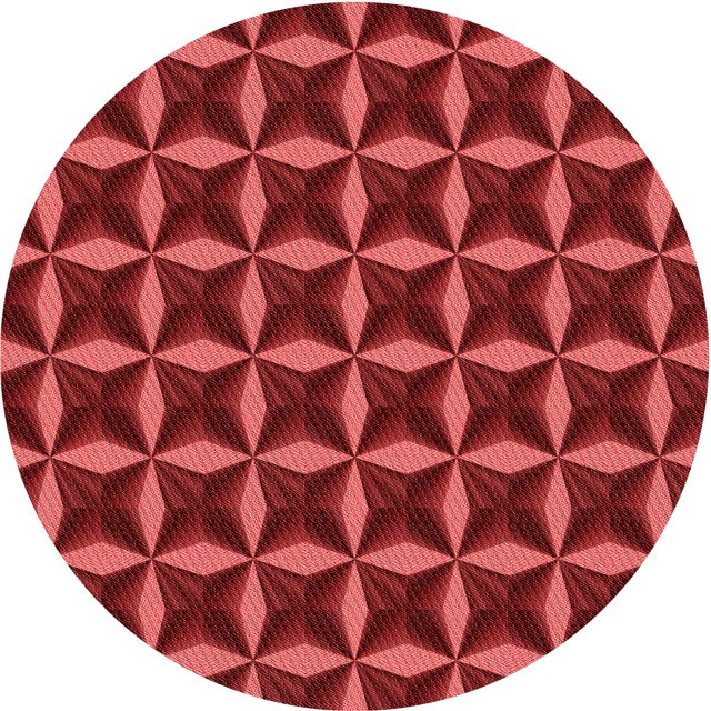 Ahgly Company Tapis d'Intérieur Lavables en Machine, Ronds, Transitionnels, Rouge Canneberge, Ronds 4'