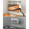 thumbnail image 4 of TEMOGU-ErGear Single Monitor Arm for 13-34 inch Screens, Adjustable Design Monitor Mount Holds up to 22 lbs, Computer Monitor Stand with VESA Mount, C-Clamp & Grommet Base, Max VESA 100x100mm, 4 of 4