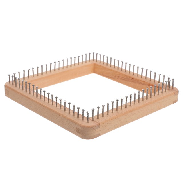 Wooden Knitting Loom Square Weaving Board Wooden DIY Board Mini Knitting Board for Crafting Hats Scarves and Shawls Weaving Tool for Beginners and Experts Knitting Tools