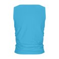 thumbnail image 4 of BVOFAR Womens Crew Neck Sleeveless Tank Tops Side Ruched Slim Fitted Blouses Summer Solid Color Casual T-Shirts 2025, 4 of 5