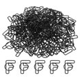 thumbnail image 1 of Unique Bargains Pinces à Papier Lettres en Forme de F, Noir, 100 Unités, 1 of 6