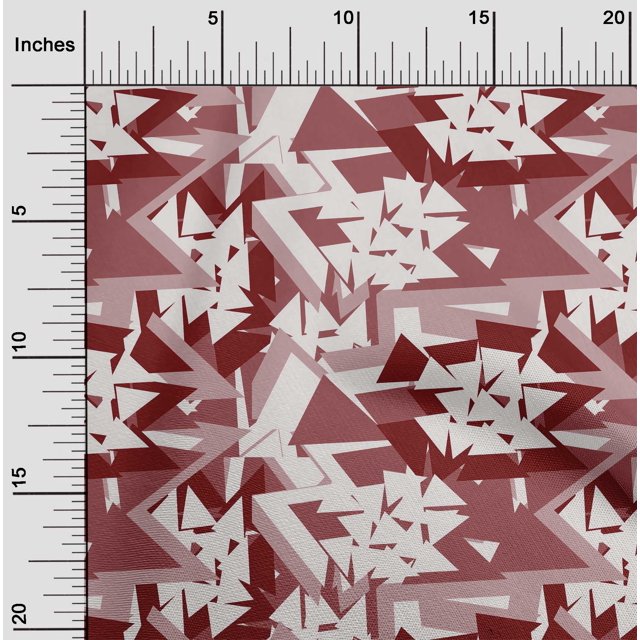 oneOone Cotton Cambric Fabric Triangle Geometric Print Fabric BTY 56 Inches Wide