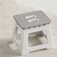 thumbnail image 1 of Folding Step Stool ,Tall Plastic 1 Step Stool,Plastic Mini Stool for Home,Portable Single Level Step Ladder Foot Stool for Kitchen,Bathroom,Bedroom,and Garage,Foldable Step Stools for Kids and Adults, 1 of 6