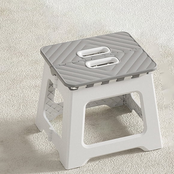 Tabouret Chaise Pliable en Plastique - Siège de Camping et d'Extérieur Portable et Léger pour la Maison, Bleu/gris/rose, 425 g, Aucun Assemblage Requis