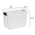 thumbnail image 2 of Sterilite 30 Quart Clear Plastic Storage Bin with White Latch Lid, 24 Pack, 2 of 10