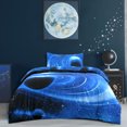 thumbnail image 2 of Unique Bargains Star Colored Sky Moon Night Duvet Cover Fuchsia Starry Pattern 4pcs, 2 of 9
