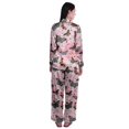 thumbnail image 3 of Moomaya Ensembles de Détente pour Femmes à Manches Longues, Pyjama à Col Cranté Boutonné, 3 of 6