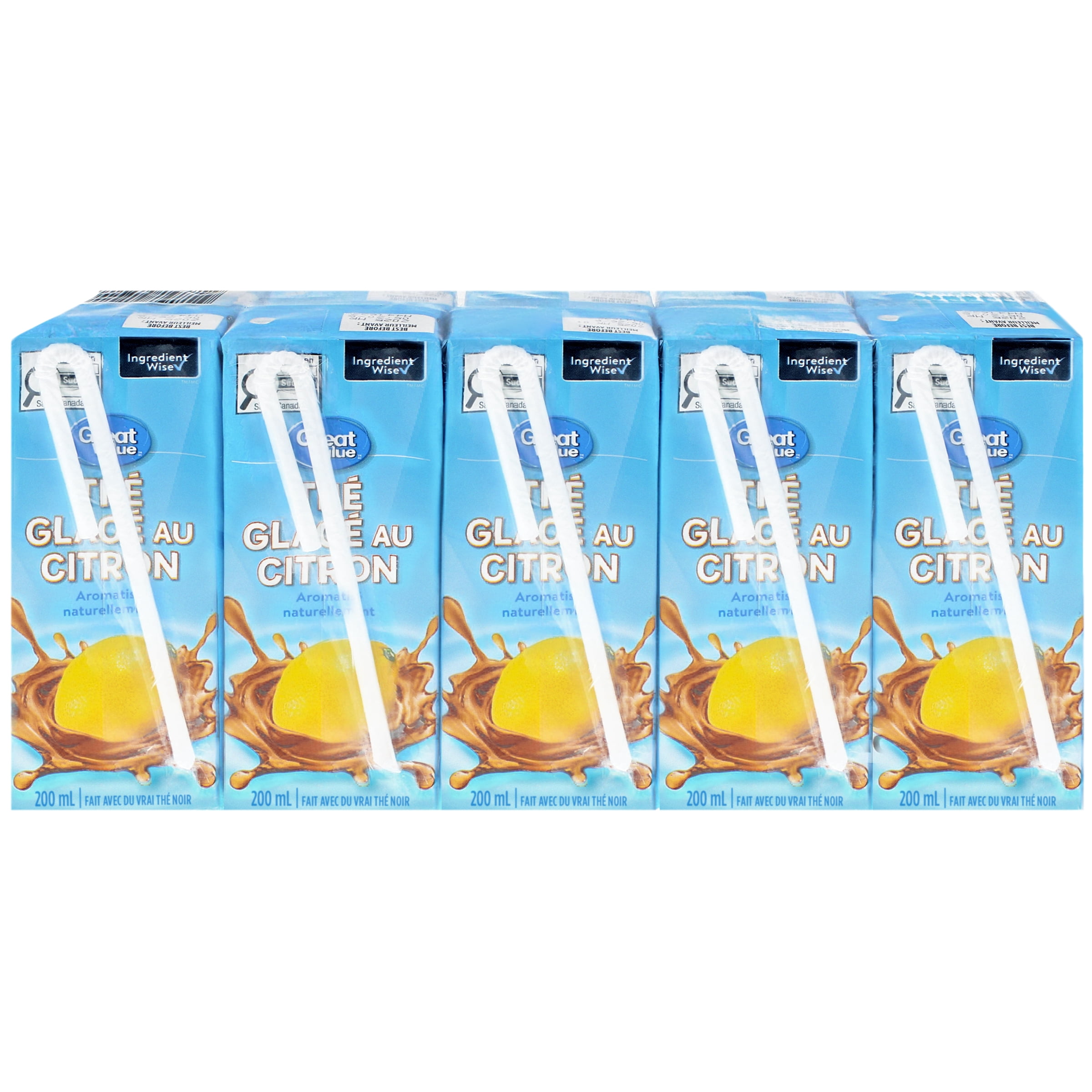 Great Value Lemon Iced Tea 200ML, pack of 10