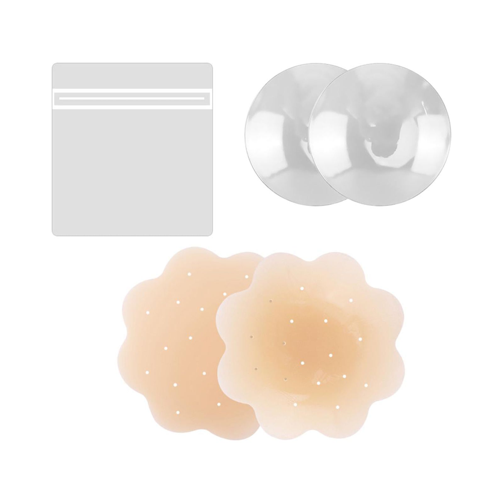 2x Invisible Sticky Bra Bra Covers Pasties Cover Adhesive Bras for Evening Dress Bagged