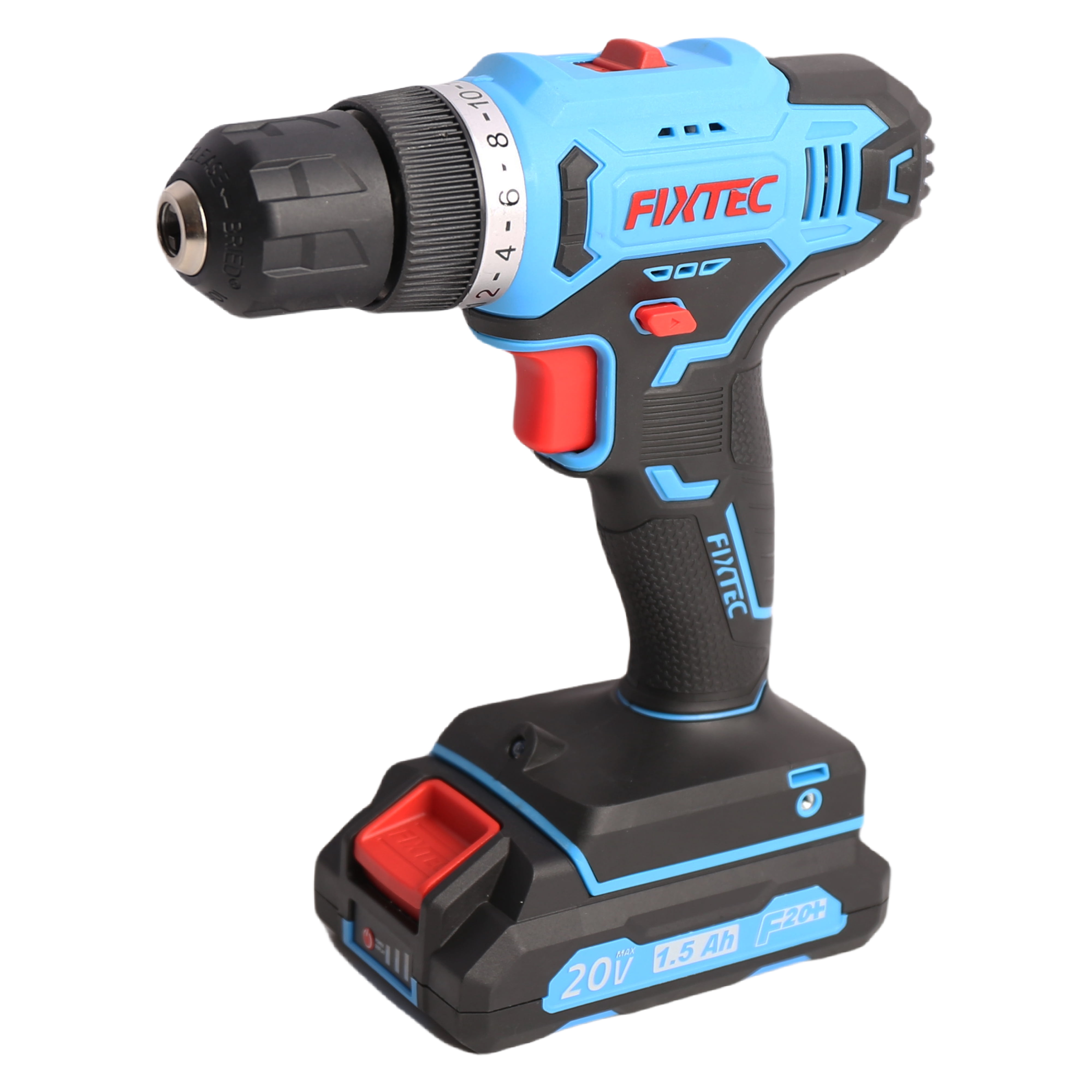 FIXTEC 20V Lithium-Ion Cordless Drill/Driver Kit with 1.5Ah Battery and Charger
