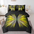 thumbnail image 1 of Erosebridal Black Gold Bedding Sets Full Size, Geometric Stripe Comforter Sets with Sheets, Reversible 7pcs, 1 of 5