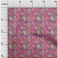 thumbnail image 2 of oneOone Silk Tabby Fuschia Pink Fabric Asian Japanese Floral Fabric For Sewing Printed Craft Fabric By The Yard 42 Inch Wide, 2 of 5